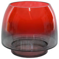 RED/GREY OMBRE VASE/HURRICANE 22CM