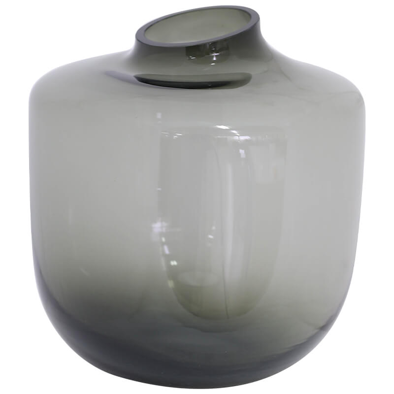 ORGANIC GREY VASE 22CM