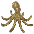 DECO OCTOPUS ROUGH GOLD 17X16X11CM