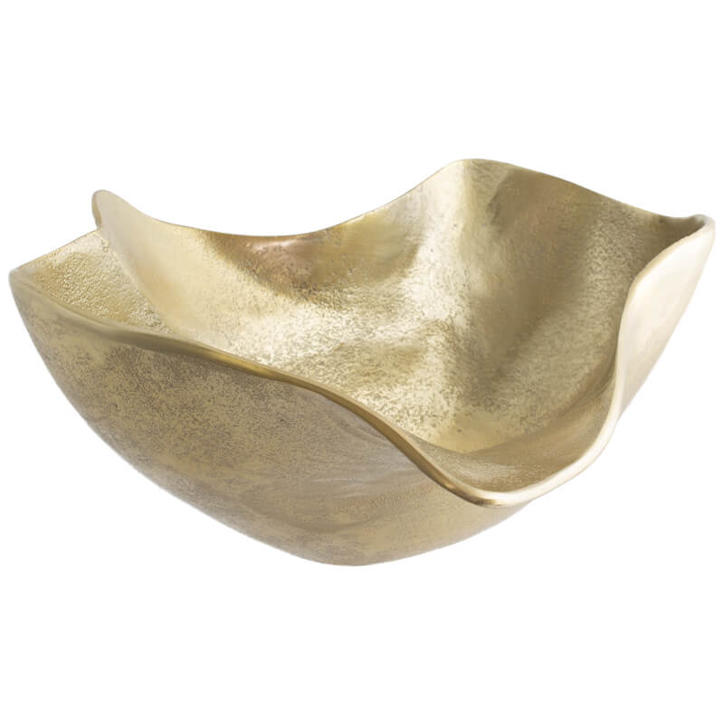 UNEVEN BOWL GOLD 35X28X16CM