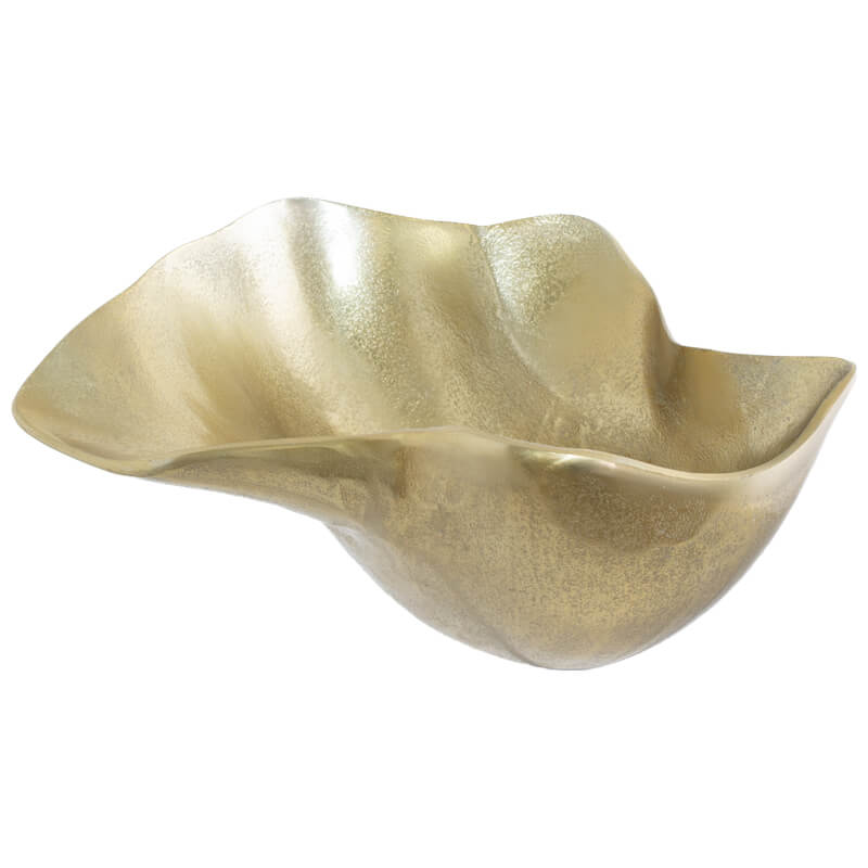 UNEVEN BOWL GOLD 35X28X16CM