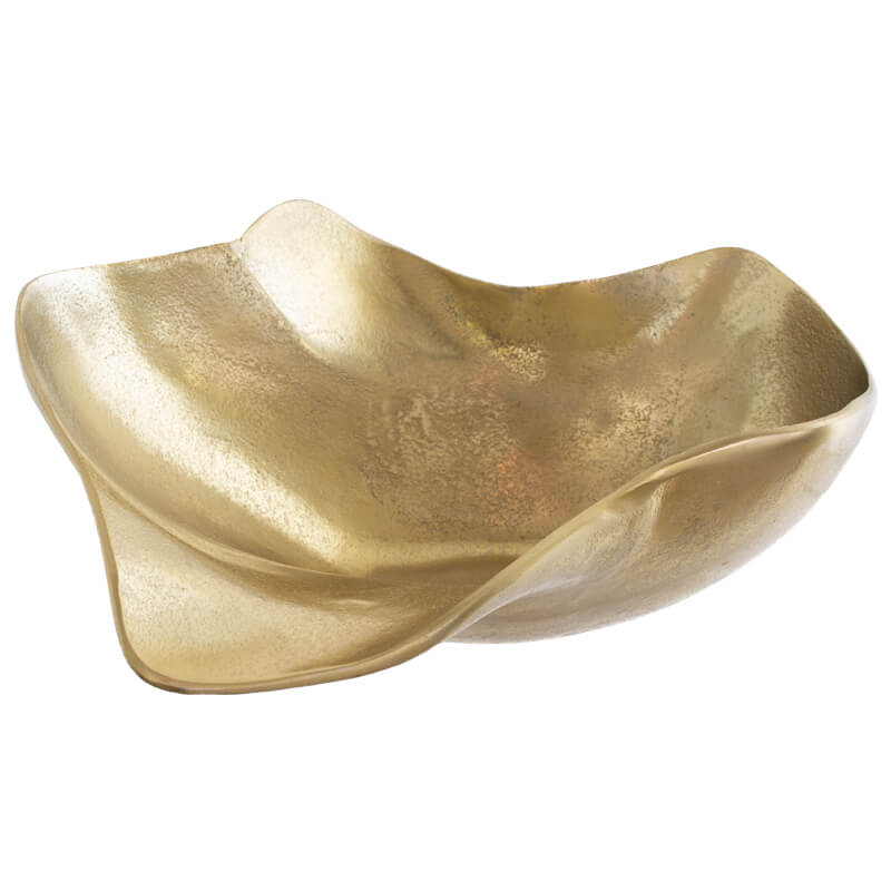 UNEVEN BOWL GOLD 35X28X16CM