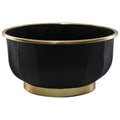 BLACK/GOLD LINE VASE 39X20CM