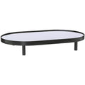 BLACK MIRROR TRAY 54X33CM