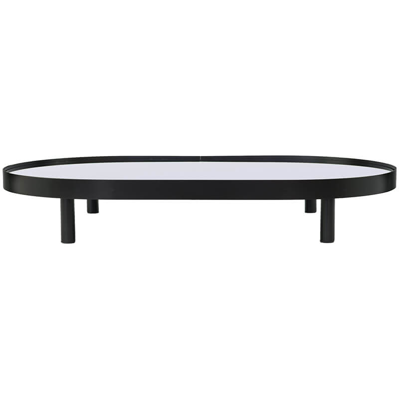 BLACK MIRROR TRAY 54X33CM
