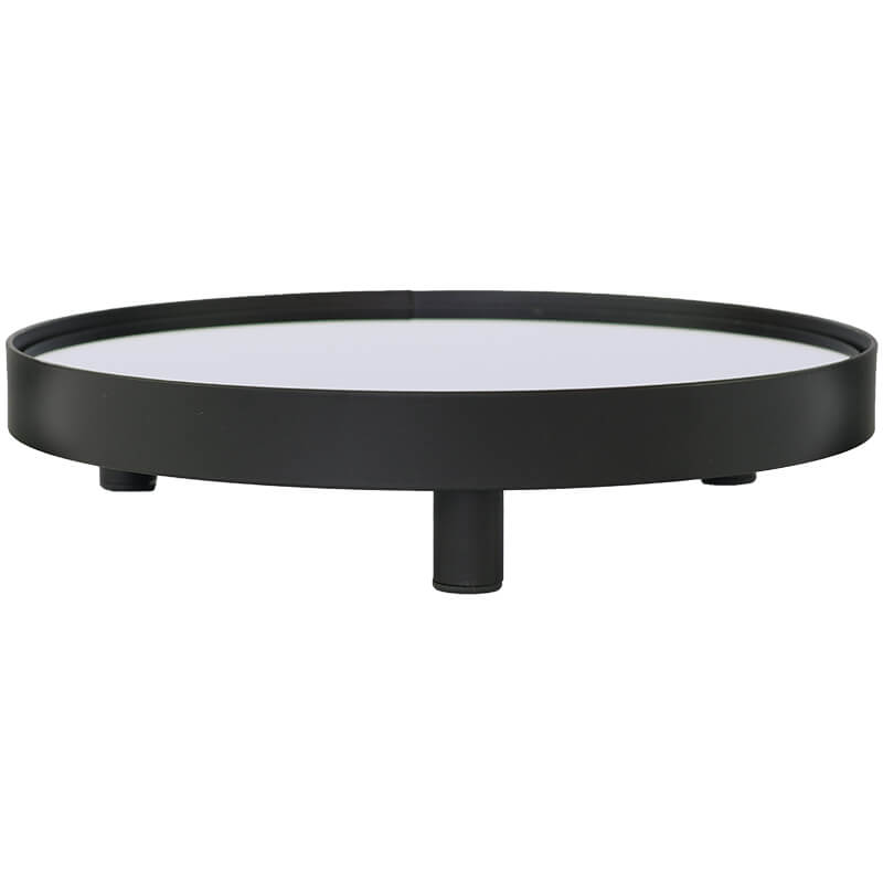 BLACK MIRROR TRAY 25CM DI