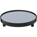 BLACK MIRROR TRAY 25CM DI