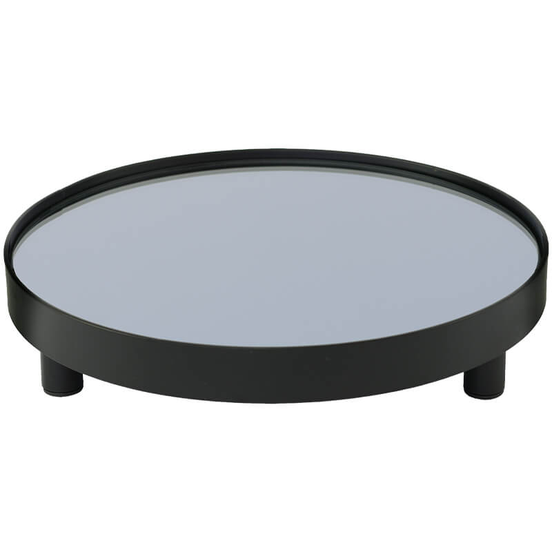 BLACK MIRROR TRAY 25CM DI