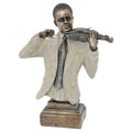 MAN MUSICIAN WITH VIOLIN PLINT 38CM