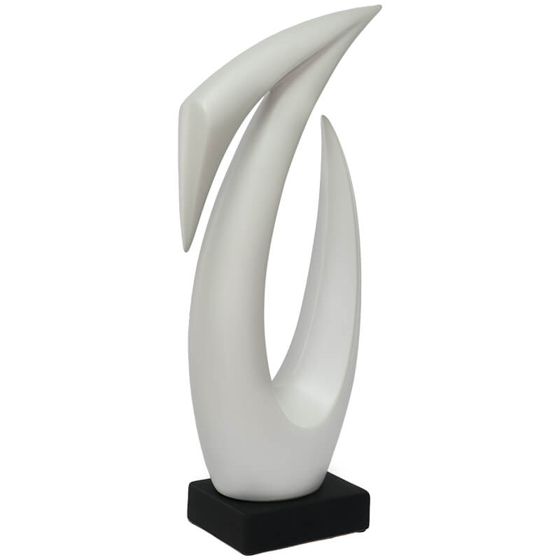 SWAN SCULPTURE ON PLINTH 48CM