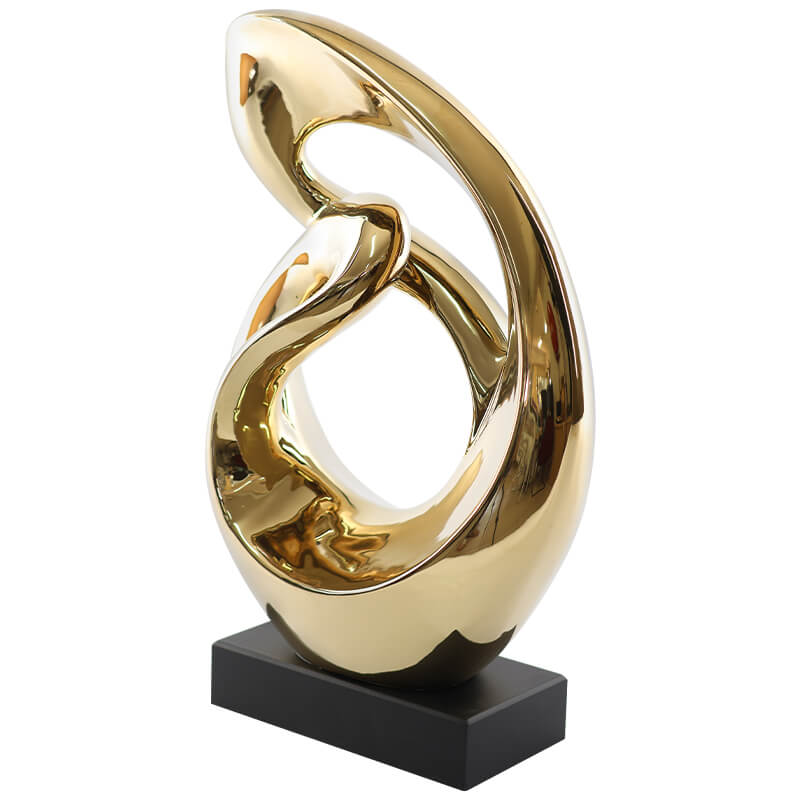 GOLD SWIRL SCULPTURE 38CM