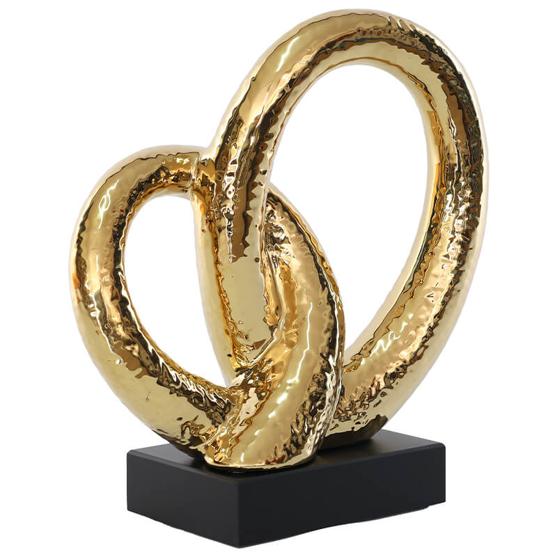 SCULPTURE GOLD / BLACK BASE 30CM