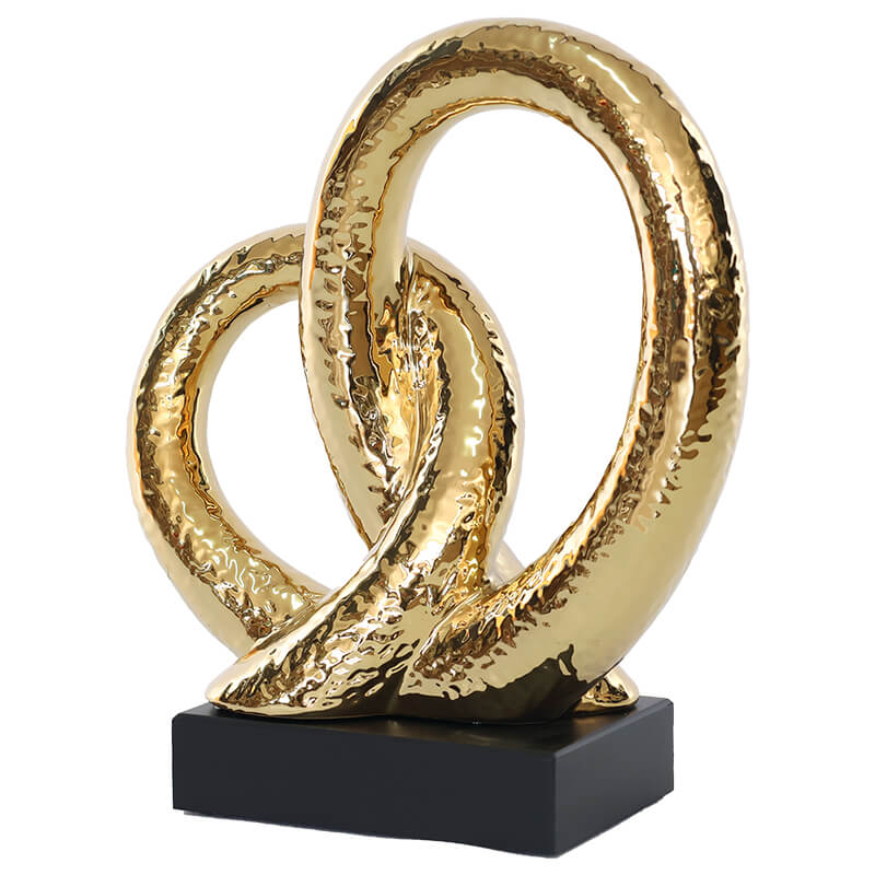 SCULPTURE GOLD / BLACK BASE 30CM
