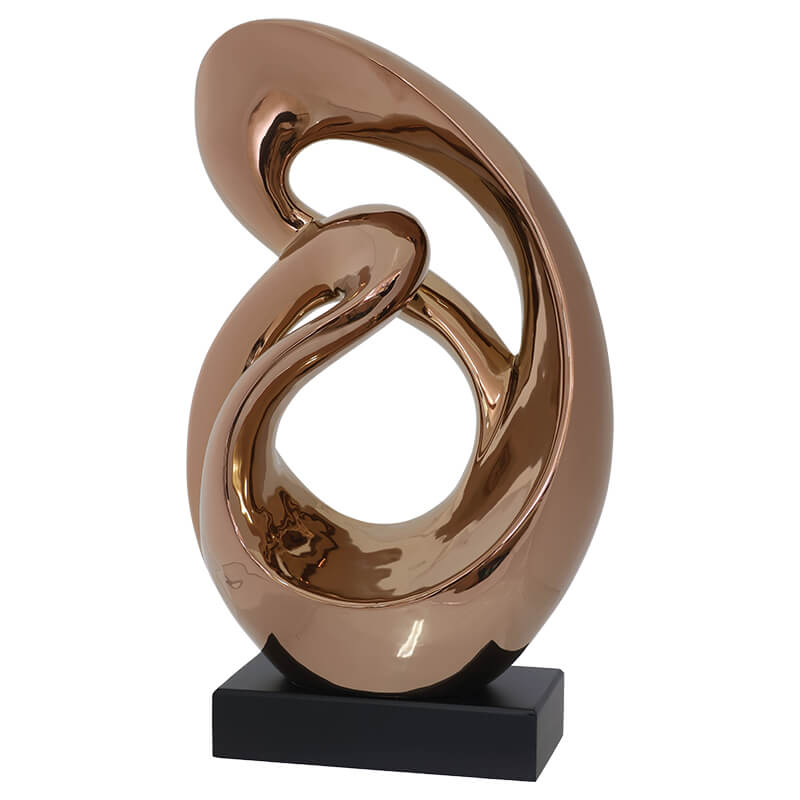 ROSEGOLD SWIRL SCULPTURE 38CM