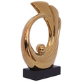 GOLD WAVE SCULPTURE 32CM
