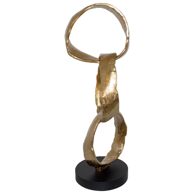 ALU OVAL CIL CIRCLES SCULPTURE 48CM