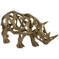 ANT/GOLD RHINO SCULPTURE 50X22X14