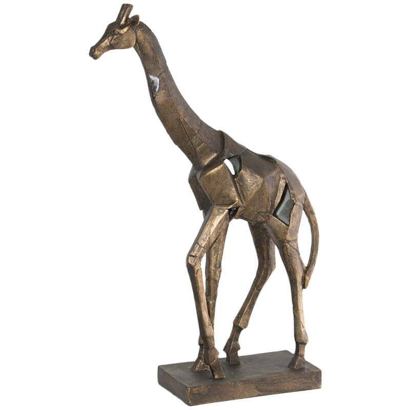 FACET GIRAFFE ANT BRONZE 28X9X44CM