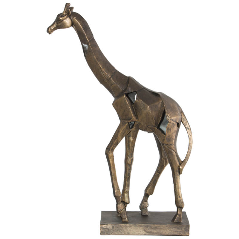 FACET GIRAFFE ANT BRONZE 28X9X44CM