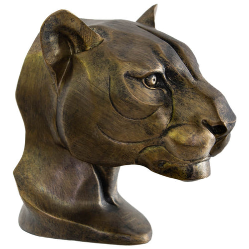 ANT. GOLD LIONESS HEAD 20X16CM