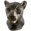 ANT. GOLD LIONESS HEAD 20X16CM