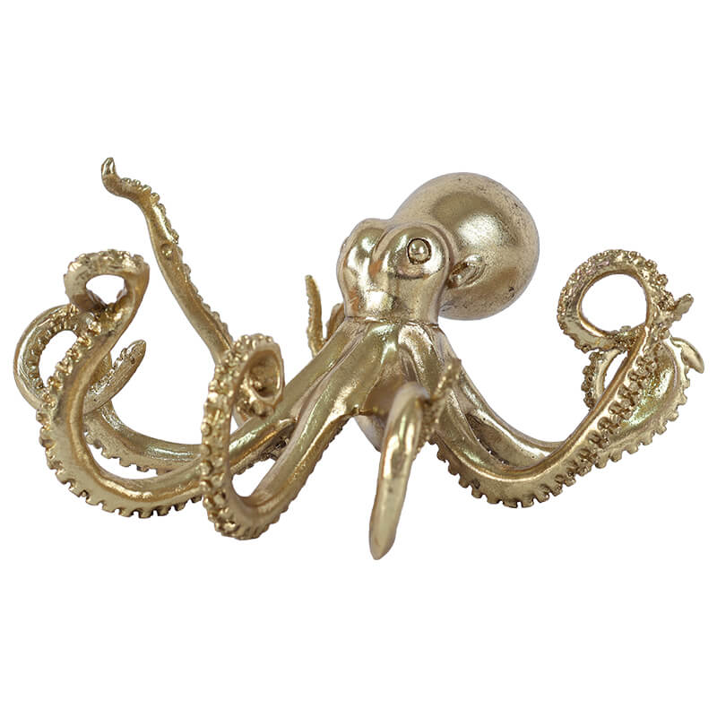GOLD OCTOPUS 13X26X27CM