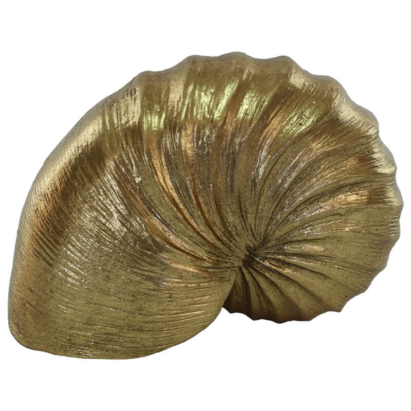 GOLD NAUTILUS SHELL 15CM