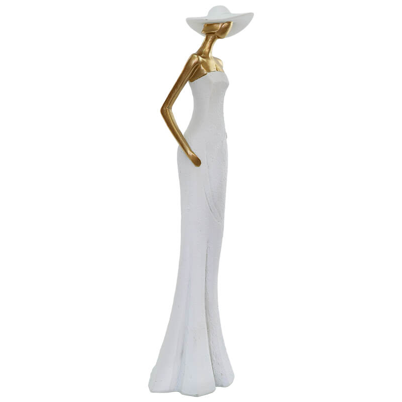 LADY WHITE DRESS HANDS DOWN 41CM
