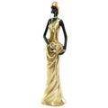 AFRICAN LADY WITH VASE 30CM