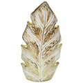 GOLD/WHITE LEAF VASE 37CM