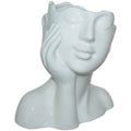 LADY FACE VASE 17CM