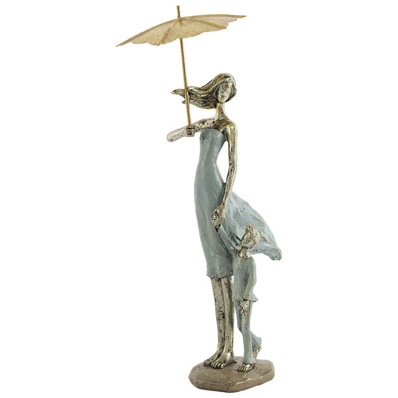 MOTHER AND CHILD/GOLD UMBRELLA 29CM