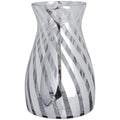 GENOA SILVER STRIPE VASE 30X19CM