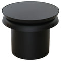 NEW YORK SIDE TABLE BLK/GLASS TOP 40X50CM