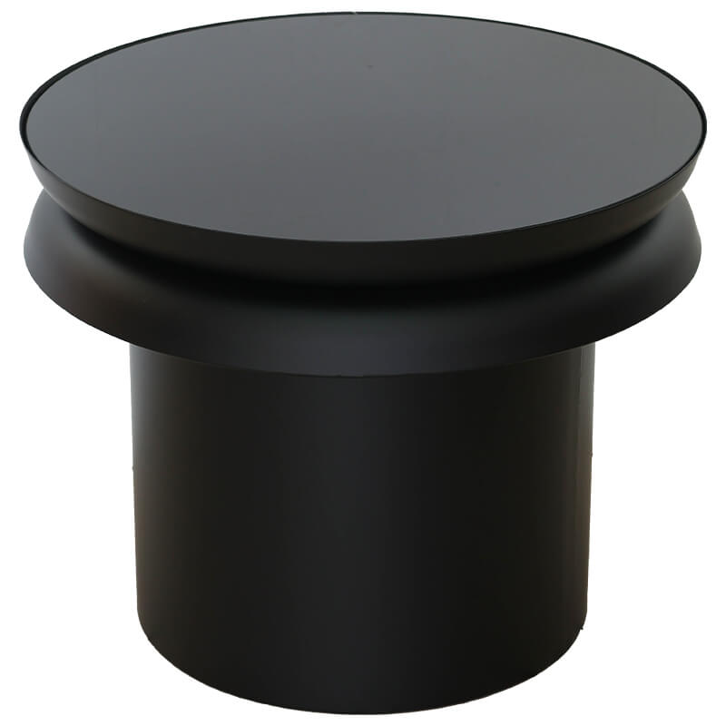 NEW YORK SIDE TABLE BLK/GLASS TOP 40X50CM