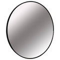 ROUND BLACK RIM MIRROR 80cm